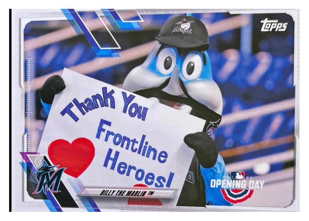 2021 Topps Opening Day Mascots Billy the Marlin #M-21 card