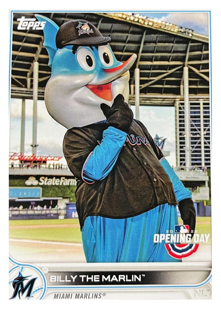 2022 Topps Opening Day Mascots Billy the Marlin #M-11 card