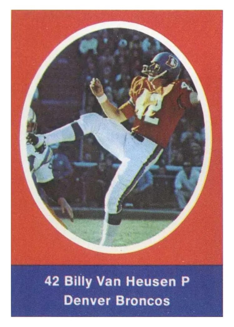 1972 Sunoco Stamps Billy Van Heusen card