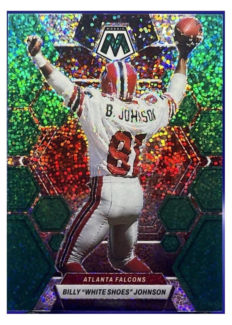2023 Panini Mosaic Base Set Billy "White Shoes" Johnson Green Sparkle #11 card