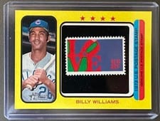 2022 Topps Heritage 1973 U.S. Postage Stamp Relics Billy Williams #73PS-BW card