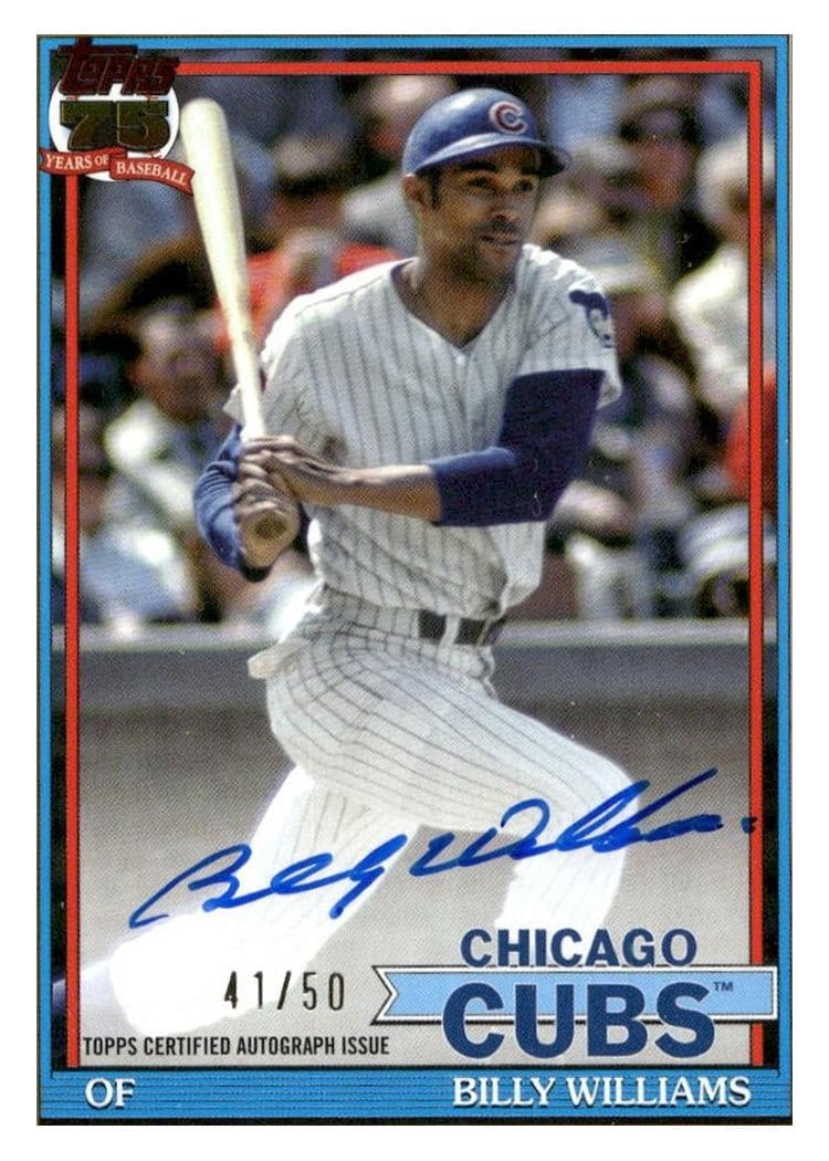 2026 Topps 1991 Topps Autographs Billy Williams #91A-BWS card