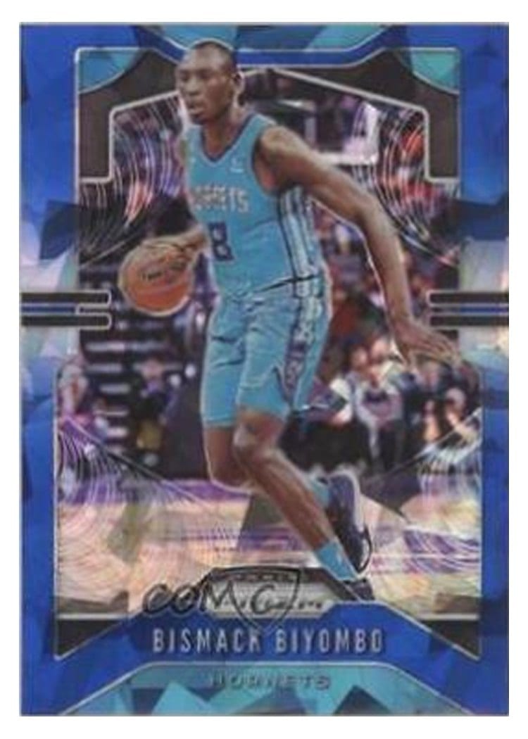 2019-20 Panini Prizm Base Set Bismack Biyombo Blue Ice Prizm #58 card