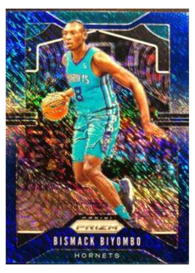 2019-20 Panini Prizm Base Set Bismack Biyombo Blue Shimmer Prizm #58 card
