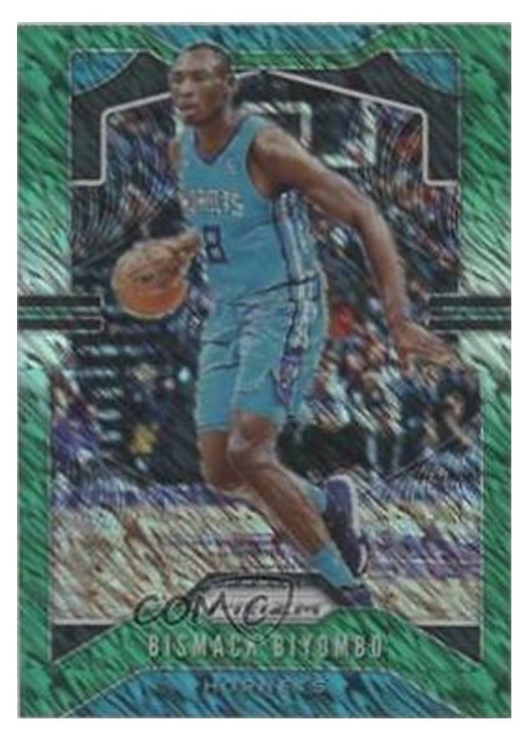 2019-20 Panini Prizm Base Set Bismack Biyombo Green Shimmer Prizm #58 card