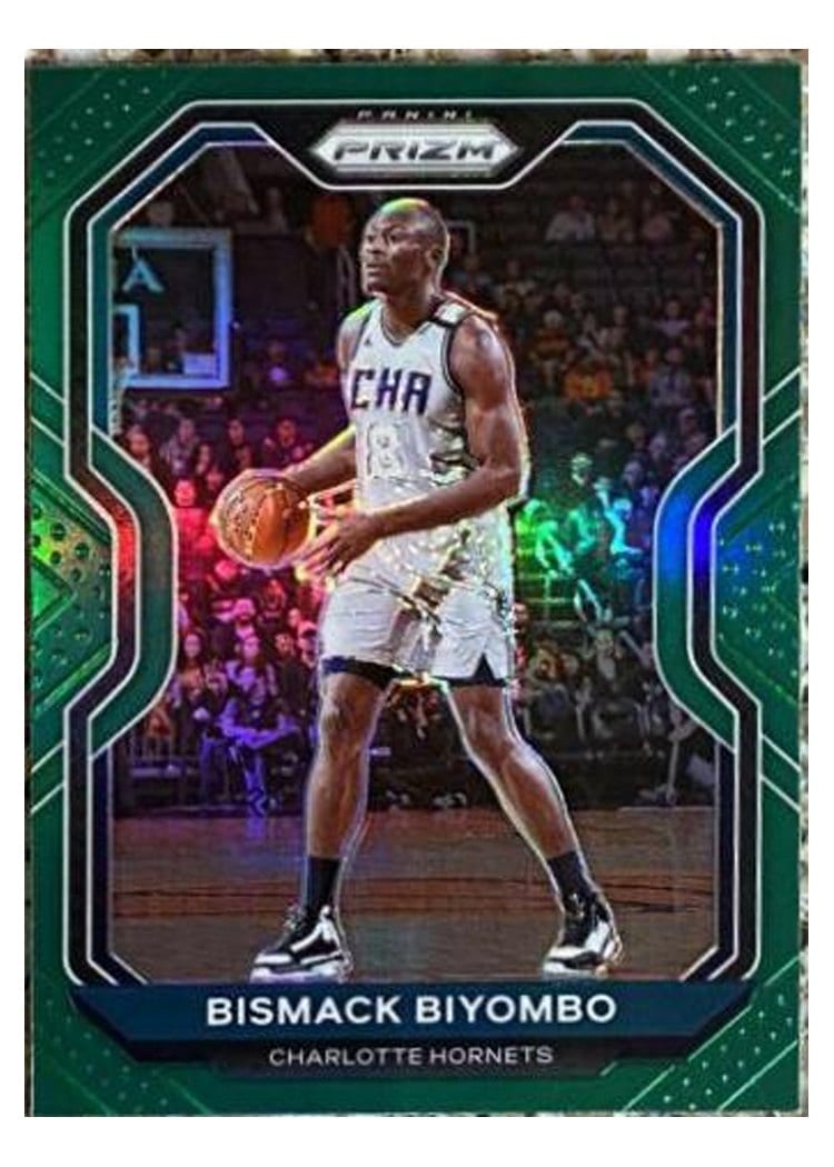 2020-21 Panini Prizm Base Set Bismack Biyombo Green Pulsar Prizm #65 card