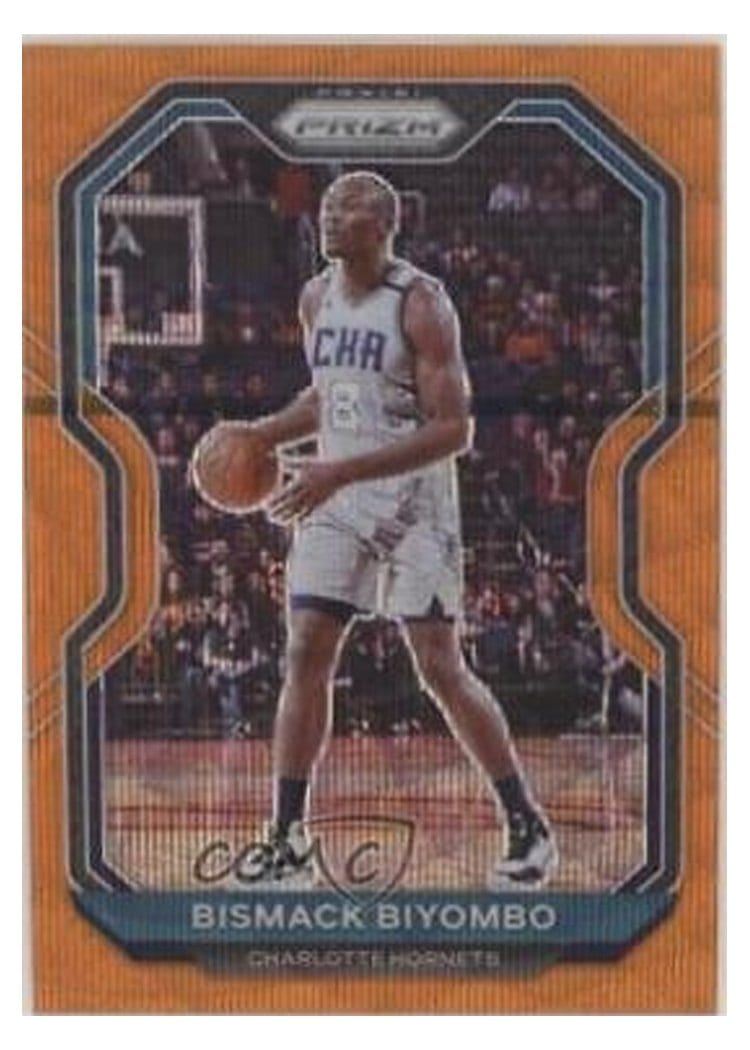 2020-21 Panini Prizm Base Set Bismack Biyombo Orange Wave Prizm #65 card