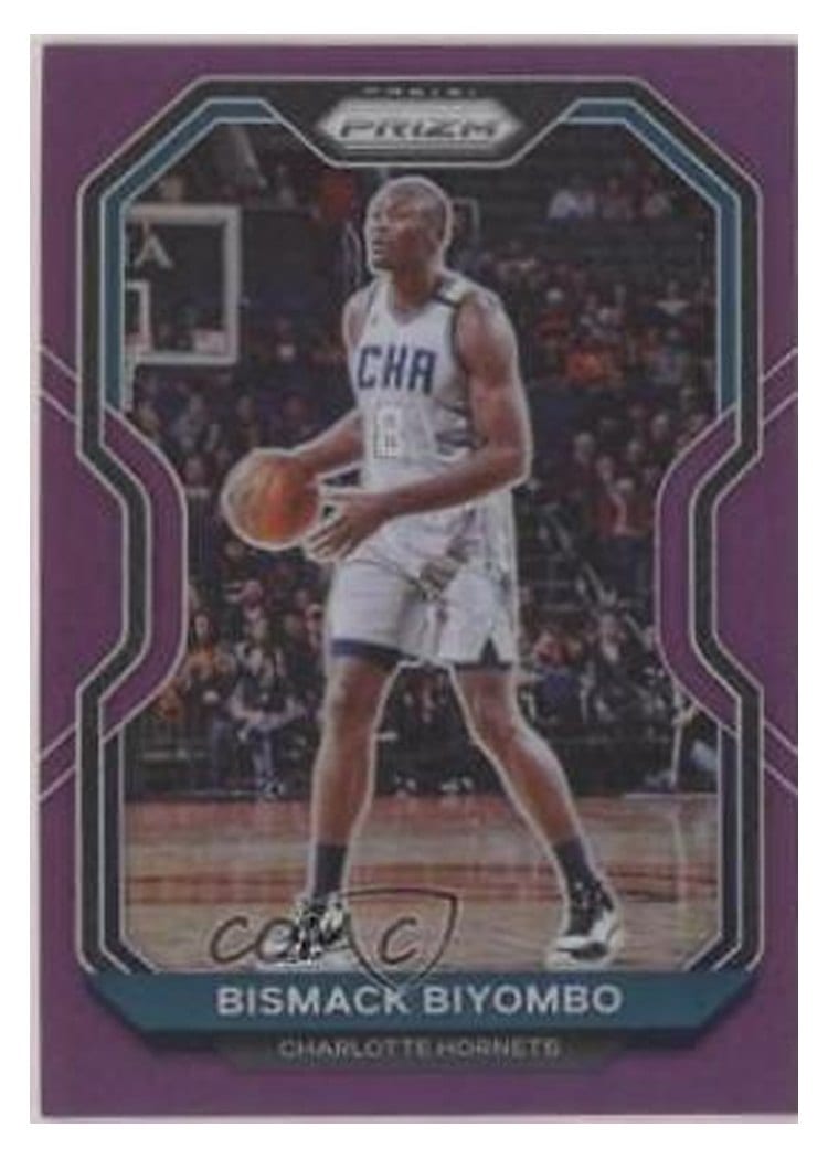 2020-21 Panini Prizm Base Set Bismack Biyombo Purple Prizm #65 card