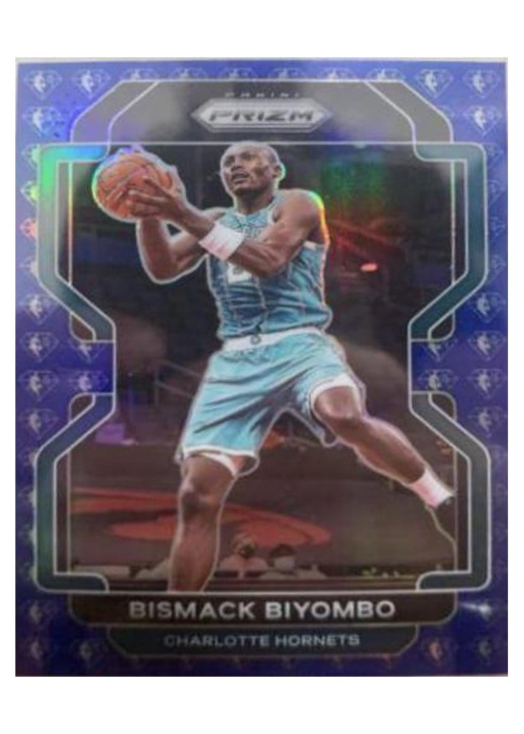 2021-22 Panini Prizm Base Set Bismack Biyombo 75th Anniversary Red Diamond Prizm #195 card