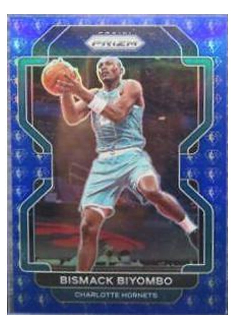 2021-22 Panini Prizm Base Set Bismack Biyombo 75th Anniversary Blue Prizm #195 card