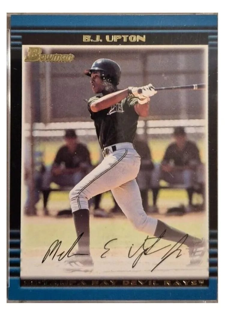2002 Bowman Draft Picks BJ Upton #99 card