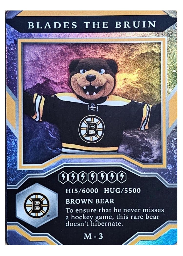 2021-22 Upper Deck MVP Mascot Gaming Cards Blades The Bruin #M-3 card