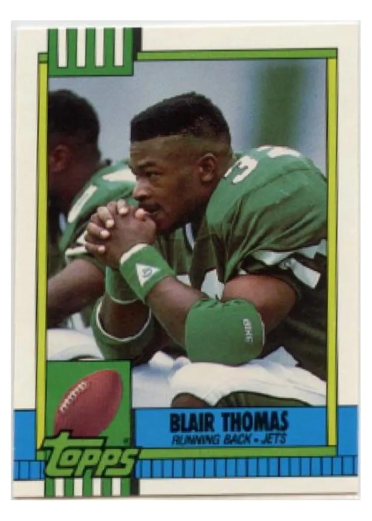 1990 Topps Traded Blair Thomas #34T card
