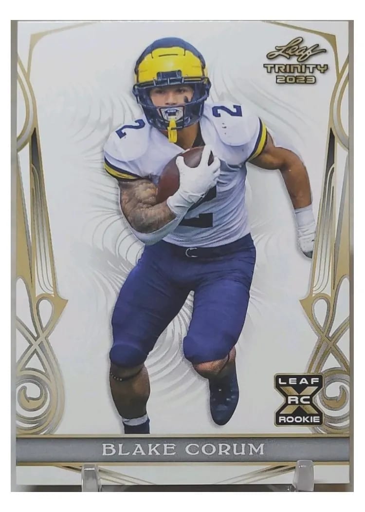 2023 Leaf Trinity Mega Box Blake Corum #96 card