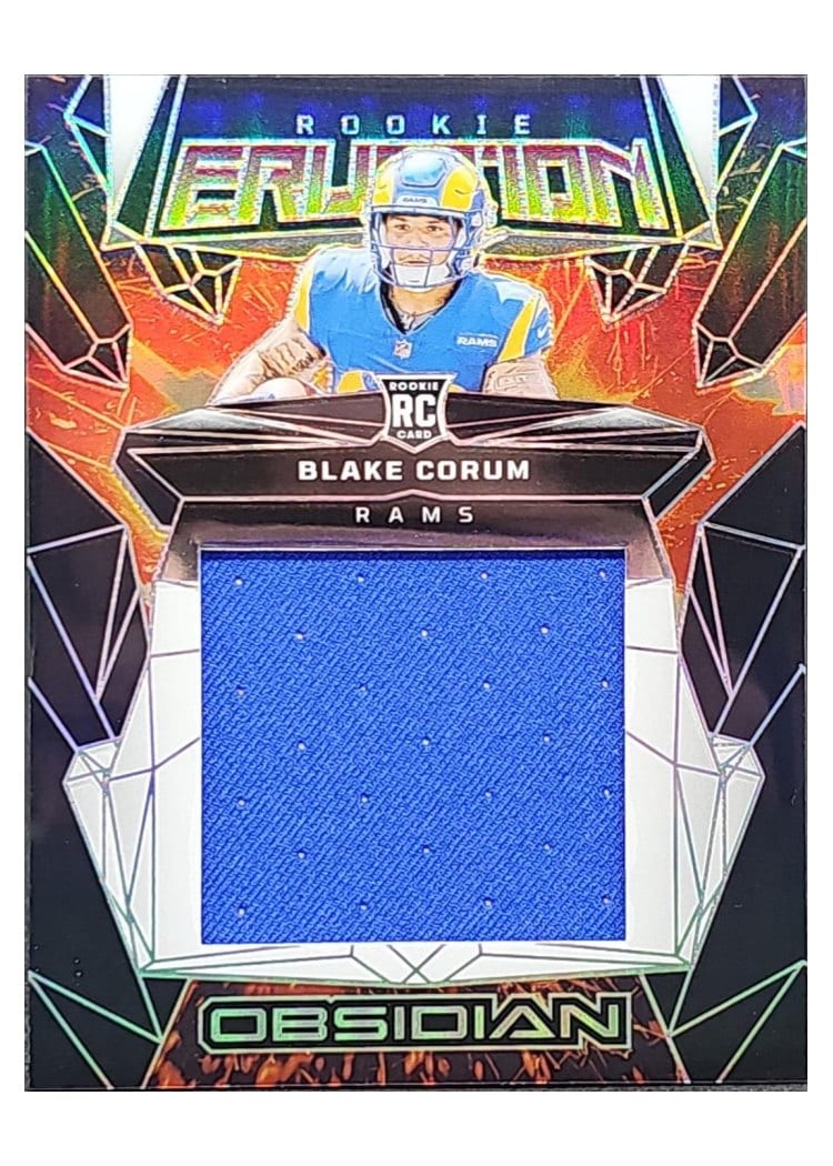 2024 Panini Obsidian Rookie Eruption Materials Blake Corum #3 card