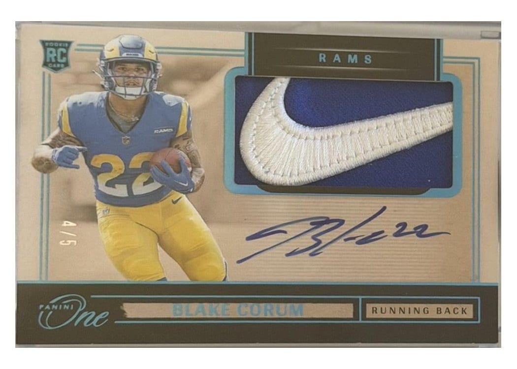 2024 Panini One Rookie Dual Patch Autographs Blake Corum #41 card