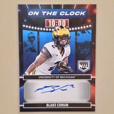 2024 Panini Prestige On the Clock Signatures Blake Corum #OTC-BCM card