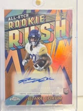2024 Topps Chrome Chrome All-Etch Rookie Rush Autographs Blake Corum #RRA-BC card