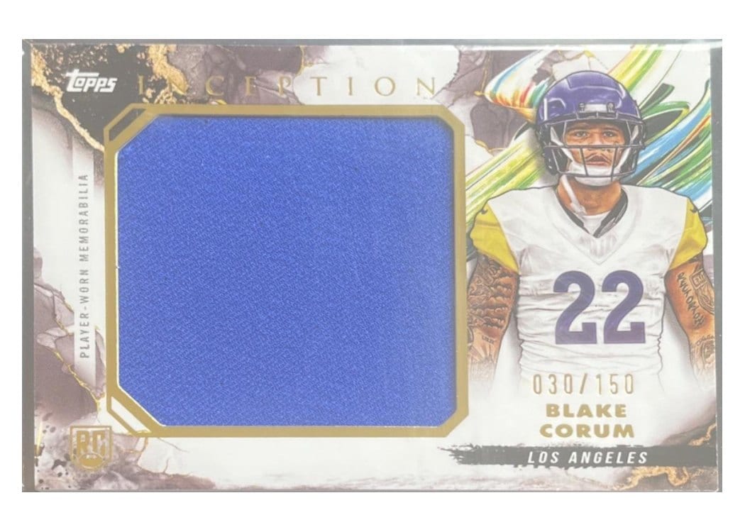 2024 Topps Inception Rookie Jumbo Relics Blake Corum #RJR-BC card