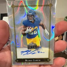 2025 Leaf Metal 92 Autographs Blake Corum #92L-BC1 card