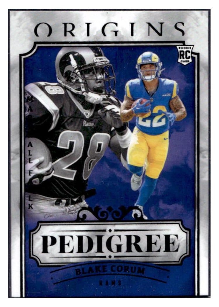 2024 Panini Origins Pedigree Blake Corum / Marshall Faulk #19 card