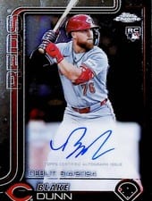 2025 Topps Chrome Update Rookie Debut Autographs Blake Dunn #CRDA-BD card