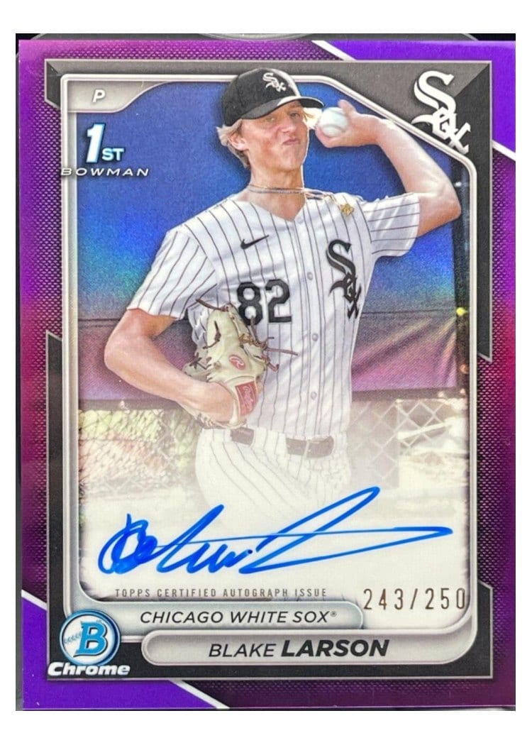 2024 Bowman Draft Chrome Prospect Autographs Blake Larson #CPA-BL card
