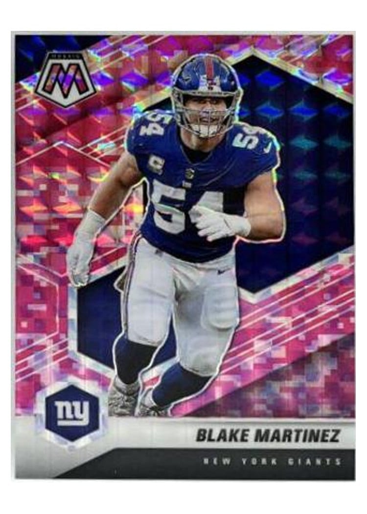2021 Panini Mosaic Base Set Blake Martinez Camo Pink Mosaic #153 card