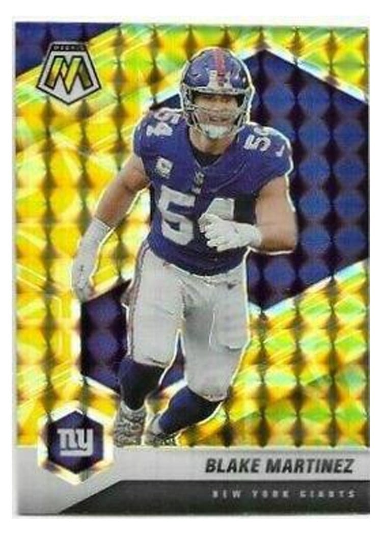 2021 Panini Mosaic Base Set Blake Martinez Reactive Yellow Mosaic #153 card