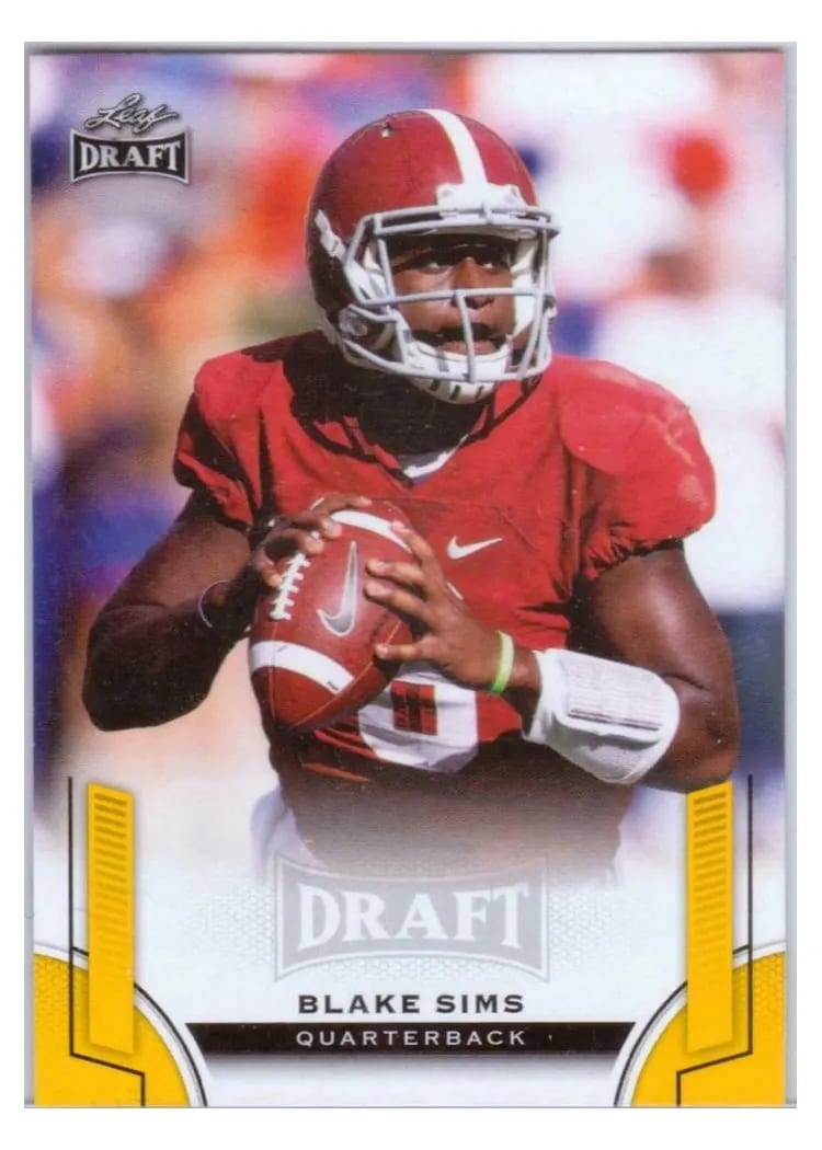 2015 Leaf Draft Blake Sims Gold #7 card