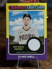 2024 Topps Heritage Clubhouse Collection Relic Blake Snell #CCR-BS card