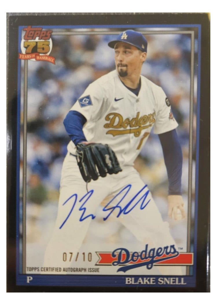 2026 Topps 1991 Topps Autographs Blake Snell #91A-BSN card