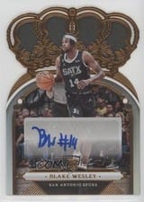 2022-23 Panini Crown Royale Rookie Crown Autographs Blake Wesley #RCA-BLW card