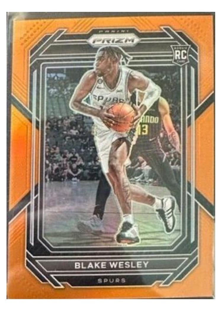 2022-23 Panini Prizm Base Set Blake Wesley Orange Prizm #264 card