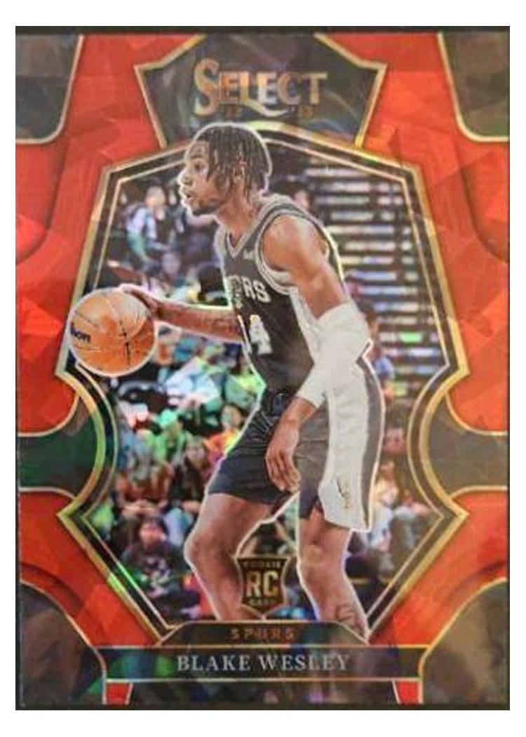 2022-23 Panini Select Base Set Blake Wesley Red Cracked Ice Prizm #180 card