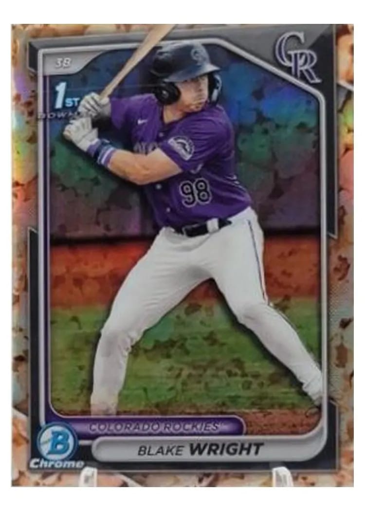 2024 Bowman Draft Chrome Blake Wright #BDC-27 card