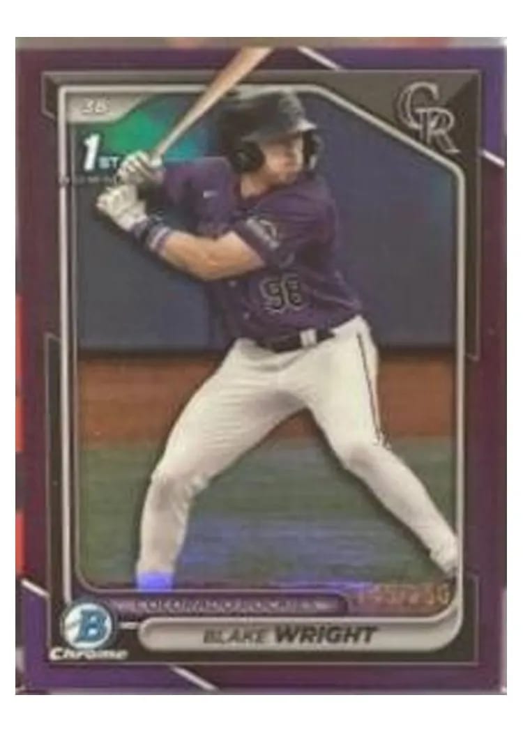 2024 Bowman Draft Chrome Blake Wright #BDC-27 card