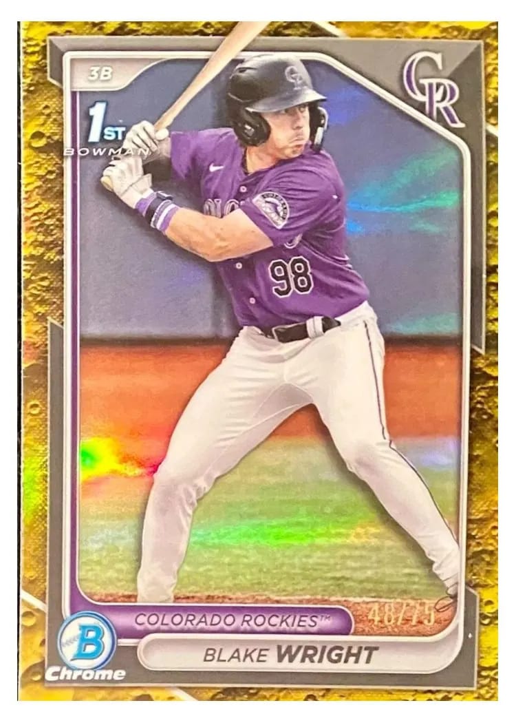 2024 Bowman Draft Chrome Blake Wright #BDC-27 card