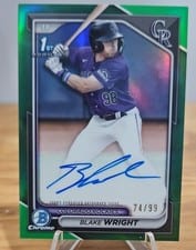 2024 Bowman Draft Chrome Prospect Autographs Blake Wright #CPA-BW card