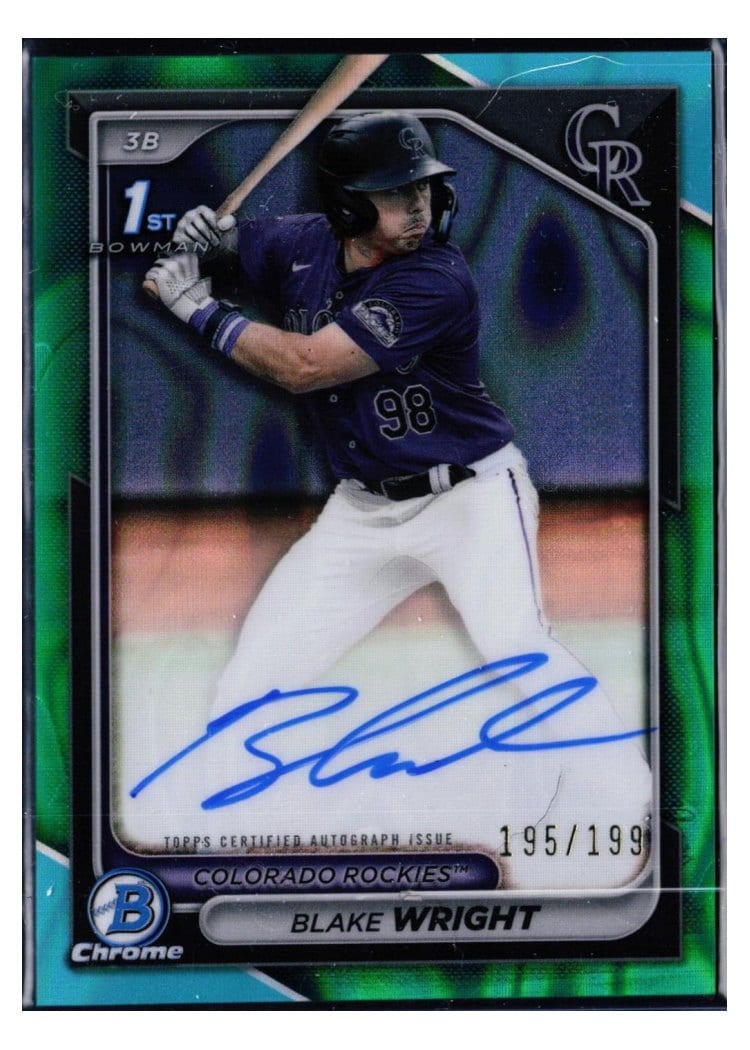 2024 Bowman Draft Chrome Prospect Autographs Blake Wright #CPA-BW card