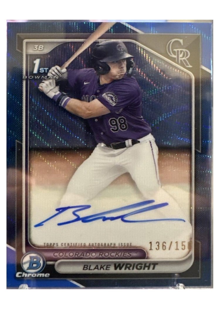 2024 Bowman Draft Chrome Prospect Autographs Blake Wright #CPA-BW card