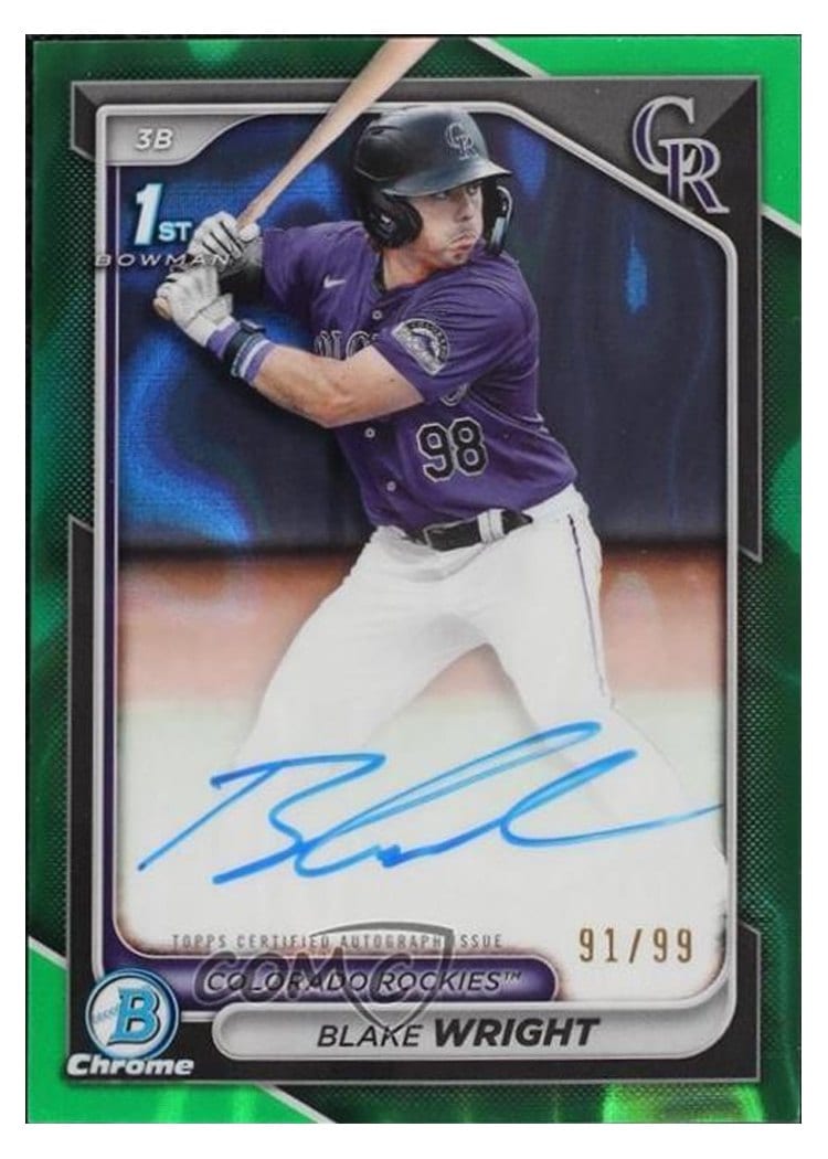2024 Bowman Draft Chrome Prospect Autographs Blake Wright #CPA-BW card