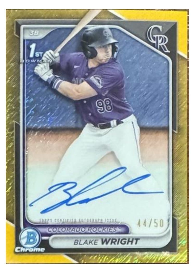 2024 Bowman Draft Chrome Prospect Autographs Blake Wright #CPA-BW card