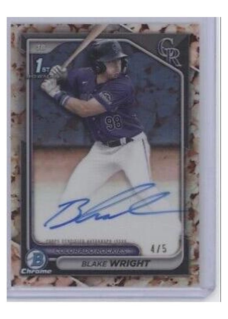 2024 Bowman Draft Chrome Prospect Autographs Blake Wright #CPA-BW card
