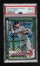 2021 Bowman Chrome X Prospects Green X-Fractor Blaze Jordan #BCP-195 card