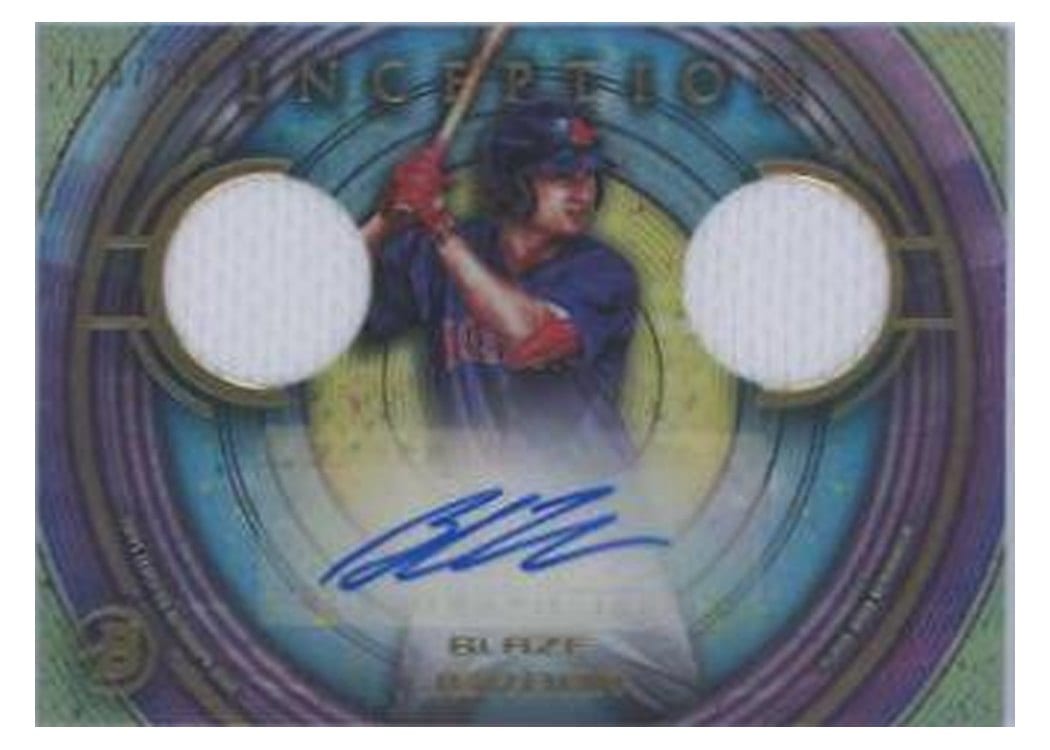 2022 Bowman Inception Autographed Dual Relics Blaze Jordan #IADR-BJ card