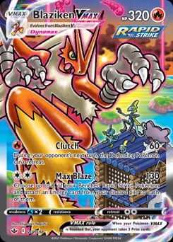 2021 Chilling Reign Blaziken VMAX #201 card