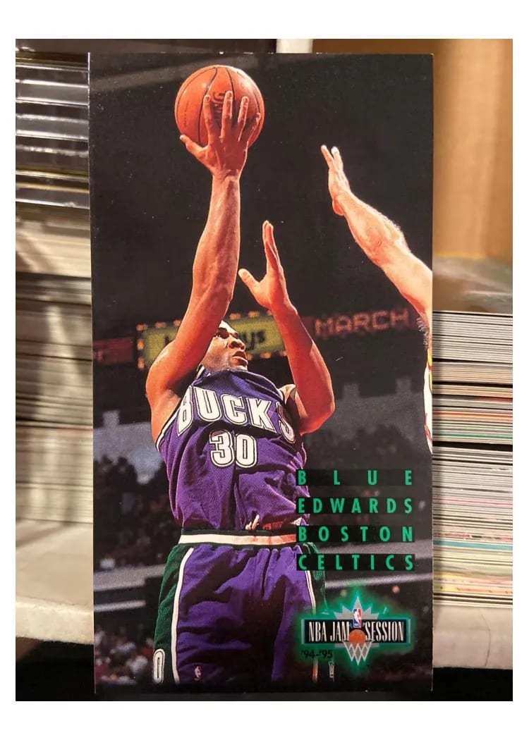 1994 Fleer Jam Session Blue Edwards #10 card