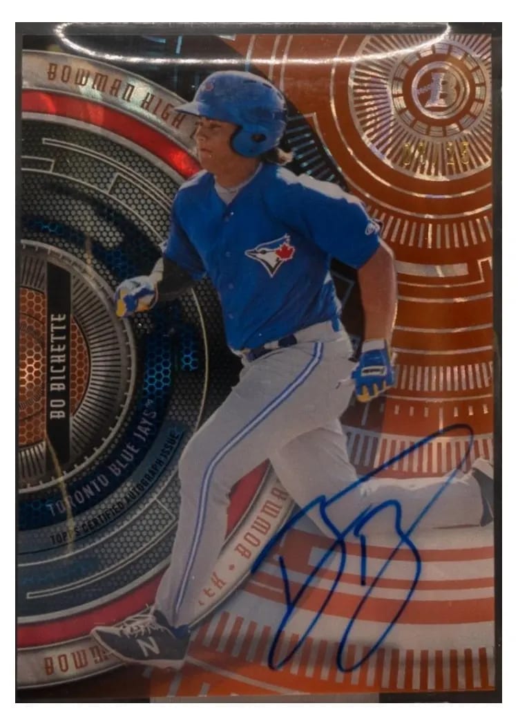2017 Bowman High Tek Bo Bichette Autograph Orange Magma #BHT-BB card