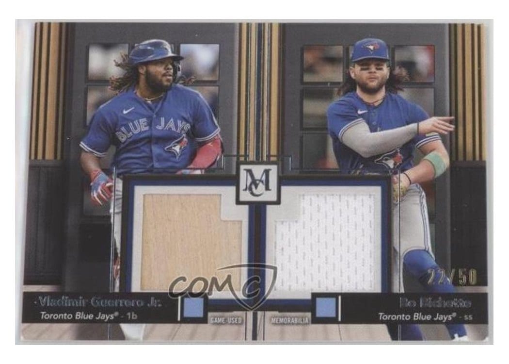 2024 Topps Museum Collection Dual Meaningful Material Relics Bo Bichette / Vladimir Guerrero Jr. #DMMR-GJB card